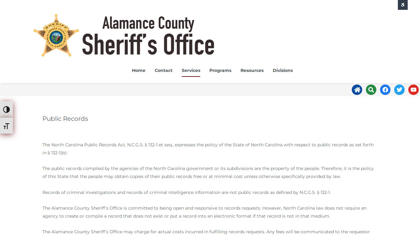 Public Records – Sheriff's Office - alamance-nc.com